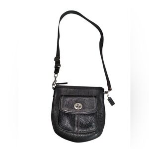 Coach Black Pebbled Leather Crossbody Bag